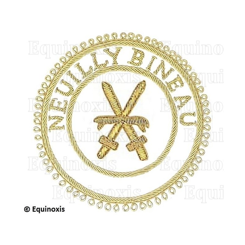 Badge / Macaron GLNF – Grande tenue provinciale – Grand Porte-Glaive – Neuilly Bineau – Brodé main